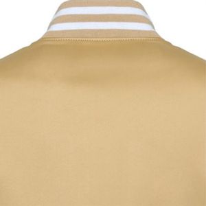Chaqueta Varsity para Hombre, Color Bronceado, Corte Regular, Cuello Alto, Cierre de Botones, Color Sólido, Estilo Casual para Otoño, Forro de Algodón - Product Image 2