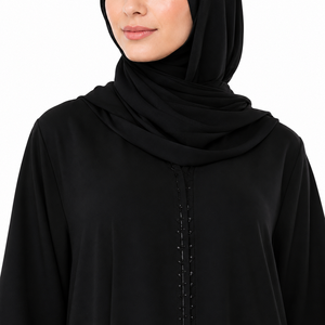 Abaya Negra de Lujo, Estilo Árabe Premium, Estilo Saudí, Abaya Negra para Hajj - Product Image 5