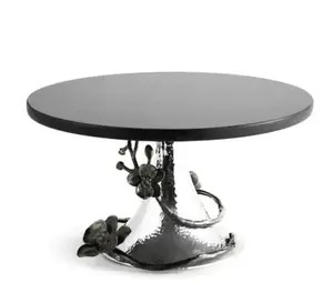 Soporte único para pasteles en plata, ecológico, de metal apto para alimentos, base de aluminio, para repostería, cupcakes y pasteles. - Product Image 1