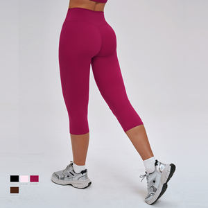 Pantalones Cortos Deportivos Reversibles de Cintura Alta para Mujer, Talla Grande, Elásticos, Casuales, para Verano, Gimnasio, Suaves, Transpirables y Cómodos - Product Image 4