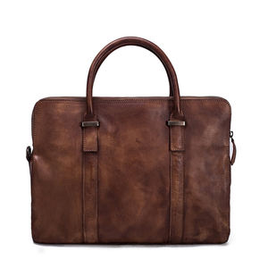 Sac pour ordinateur portable en cuir véritable de qualité export, idéal pour le bureau quotidien et les voyages d'affaires, au meilleur prix - Product Image 4