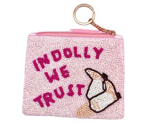 Vente chaude sac à main fait main perlé en Dolly nous faisons confiance pochette à monnaie polyvalent organisateur cosmétique Mini pochette graine perlée Etsy - Product Image 1