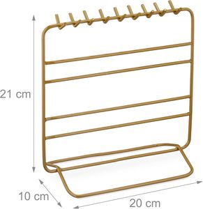 Classy Handmade Metal Necklace Display Stand Multi Section Jewelry Organizer for Elegant Showcase - Product Image 4