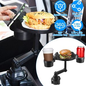 Portabicchieri Girevole a 360 Gradi per Auto, Vassoio Espandibile per Bottiglie e Oggetti - Product Image 1