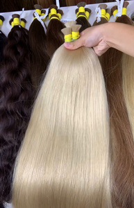 Cabello humano crudo vietnamita Precio al por mayor 100 gramos por paquete Extensiones de cabello a granel Natural recto - Product Image 2