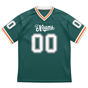Maillot de football américain personnalisé pour homme, manches courtes, respirant, tenue de sport pour équipe, 100 % polyester, toutes saisons, OEM ODM, sans couture - Product Image 3