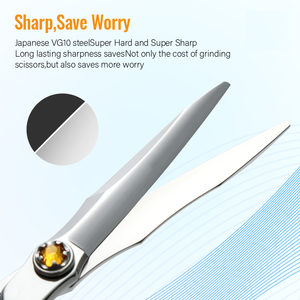 High-end Barber Scissors VG10 High Hardness Stainless Steel Hairdressing Shears <b>Sets</b> With Yellow Diamond Bearing <b>Screws</b> - Product Image 2