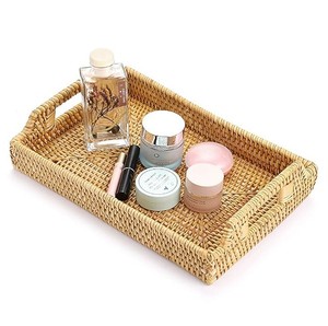 Bandeja de Servir de Ratán Natural Hecha a Mano, Elegante Bandeja de Almacenamiento para Cocina y Hogar, Uso Mayorista, Regalo - Product Image 5