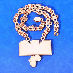 Collar de Lujo con Colgante DBG con Incrustaciones de Moissanita, Tono Oro Rosa, Estilo Hip Hop, Diseño de Mapa de África, Joyería Personalizada - Product Image 2