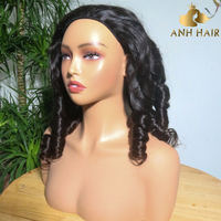 Perruque Lace Front Loose Deep Wave Noir Naturel 100% Cheveux Humains Vietnamiens Dentelle Transparente Sans Colle Pré-Plumée Vente en Gros