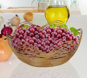 Panier de rangement pour pain et fruits Offre Spéciale couleur or en métal Panier de rangement pour fruits décoratif de table moderne de grande taille nouveauté - Product Image 6