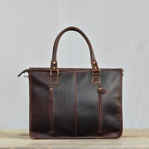 Bolso Tote de Cuero Genuino Vintage con Paneles Florales Bordados y Sección Central de Piel de Vaca para Uso Diario en Todas las Estaciones - Product Image 2