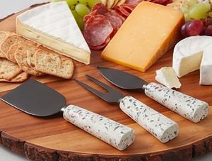 <b>Cheese</b> <b>Knife</b> <b>Set</b> With Terrazzo Handles Stainless Steel Blades Durable Kitchen Tools For <b>Cheese</b> Serving And Kitchen Use - Product Image 5