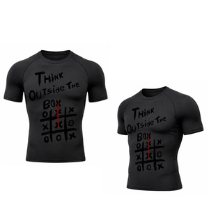 T-shirt de compression personnalisé pour homme – Haut de sport respirant et extensible à séchage rapide pour la gym et le fitness – Vêtements d'entraînement athlétiques – Marque privée OEM en promotion - Product Image 6