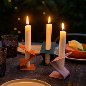 <b>Brass</b> <b>Candlestick</b> Holder Set 5pcs Christmas Tree Butterfly Leaf Flower Design Home Decoration Gold Finish Durable - Product Image 6