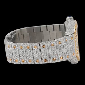 Reloj de Hombre Personalizado con Esfera Cuadrada de Esqueleto, Completamente Adornado con Diamantes Moissanite, Estilo Hip Hop de Moda - Product Image 5