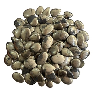 Lot en gros de 100 % pierres précieuses naturelles faites à la main, cabochons ovales en pyrite, pierres pour la fabrication de bijoux, pierres précieuses en vrac, meilleur prix - Product Image 4