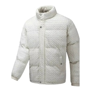 Blouson matelassé slim pour homme OEM, couleur unie, col montant, nouveau design hiver, vêtement d'extérieur uni - Product Image 4