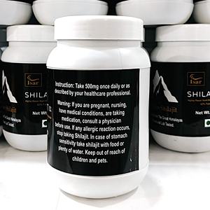 Résine de Shilajit de l'Himalaya 100% naturelle en bouteille de 1 kg, emballage à prix avantageux, achat en ligne chez Isar International LLP - Product Image 2