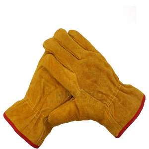 Guantes de Seguridad Industriales de Cuero, Medios Dedos, Resistentes al Calor, para Soldadura, Trabajo, Duraderos, con Puño Corto, Protección para las Manos - Product Image 2