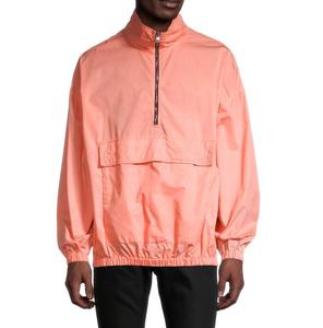 Chaqueta de nailon para adultos informal de Color sólido personalizado de alta calidad, cortavientos transpirable con capucha, cortavientos ligero para hombres - Product Image 1