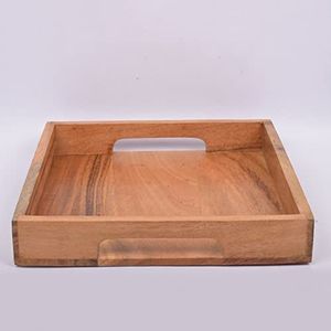 ถาดเสิร์ฟไม้ H a CRAFT HAC-614 และถาดชาร์กูเตอรีรูปทรงสี่เหลี่ยมผืนผ้าพร้อมหูจับ ดีไซน์ทันสมัยสำหรับงานแต่งงาน - Product Image 1
