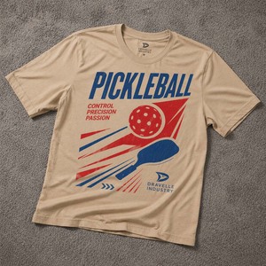 Vêtements de pickleball en coton doux lavé de qualité supérieure |   T-shirt graphique personnalisé vintage à effet craquelé en gros - Product Image 1
