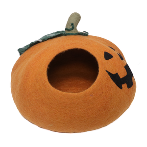 Cama para Gatos con Forma de Calabaza, de Fieltro de Lana, Redonda, Suave, Estilo Otoñal para Interiores - Product Image 3