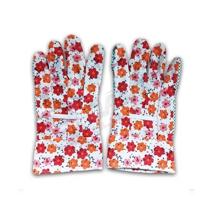 Wholesale Outdoor-Protective Anti-Slip Safety-Custom Made Double-handed <b>Women</b> Flower Printings-floral Coated Gardening <b>Gloves</b> - Product Image 2