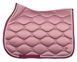 Seasonal Hight Quality Quilted English Dressage Horse Saddle Pad in Glitter Cotton Fabric Customized Logo English Jumping