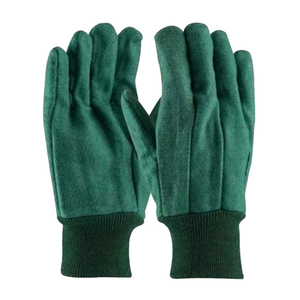 Los Mejores Guantes de Trabajo de Lona de Algodón Verdes para Hombre / Guantes de Trabajo Resistentes de 24 Oz para Fábrica, Guantes de Seguridad Cálidos de Lona al por Mayor - Product Image 4