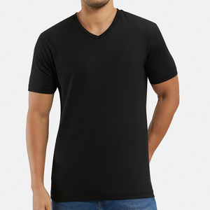 Nouveau T-shirt décontracté pour homme 100 % coton à col rond et manches courtes, anti-plis et respirant, imprimé uni, nouveau design respirant - Product Image 1