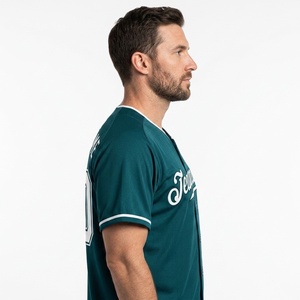 Maillot de baseball avec logo personnalisé, maillot de sport brodé, uniforme de baseball unisexe à manches courtes en mesh polyester 3D - Product Image 5