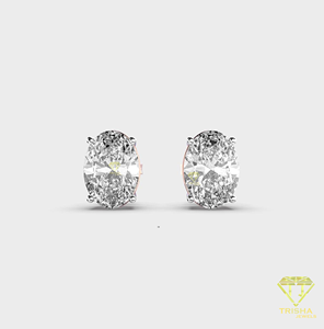 Pendientes de diamantes de corte ovalado de lujo, plata 925, pendientes de diamantes solitarios clásicos para mujer, joyería de boda - Product Image 3
