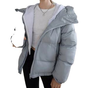OEM vente en gros, nouvelle veste en duvet, mode décontractée, blanche, hiver, manches bouffantes, 2022 - Product Image 3
