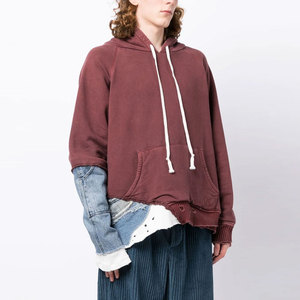 Sweat-shirts à capuche pour hommes, coupe confortable, 100% coton, molleton tricoté imprimé, vêtements respirants professionnels, streetwear - Product Image 3