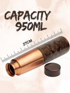 Wholesale Pure <b>Copper</b> Water <b>Bottle</b> Traditional Ayurvedic <b>Copper</b> <b>Bottle</b> with Mandala Artwork Leak Proof Eco Friendly Water <b>Bottle</b> - Product Image 4