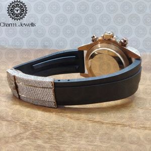 Reloj de Lujo para Hombre Charm, de Acero Inoxidable, Caja de 40 mm, Movimiento Mecánico, Fecha Automática, Detalles de Diamantes, Correa con Botón de Presión y Cierre Oculto - Product Image 2