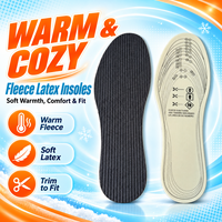 Semelles intérieures en polaire douce et chaude, perforées en latex, pour bottes d'hiver, baskets et usage quotidien – Vente en gros