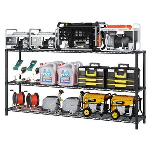 6 Tier Iron Display <b>Stand</b> 150*45*213cm with Adjustable Spacing Feet Wheels for Garage <b>Shelves</b> Easy Disassembly and Assembly - Product Image 5
