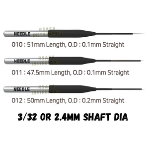 Aiguilles de micro-dissection Colorado, 3 pièces, couleur rouge, pointes droites en tungstène, réutilisables, fabriquées par Rsasa Instruments Factory Rate - Product Image 1