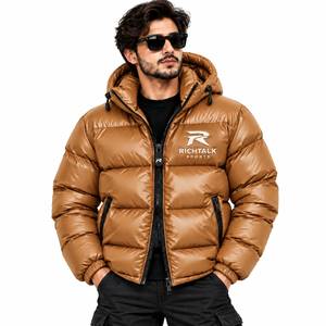 Chaqueta Acolchada con Capucha para Hombre, Unisex, Casual, Resistente al Viento, con Cierre Frontal, Gruesa, de Poliéster, Color Sólido, Corte Regular - Product Image 6