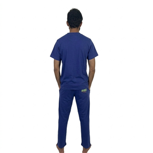 Ensemble t-shirt et short 100% coton pour homme, été, manches courtes, respirant, décontracté - Product Image 5