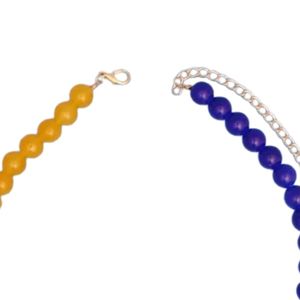 สร้อยคอไข่มุกชุบโรเดียมเกรด AAA สีน้ำเงินทอง ตรา Sigma Gamma Rho รับรองโดย GIA เครื่องประดับสุดหรูสำหรับชมรมพี่น้องชาวกรีก จี้ประดับด้วยลูกปัด - Product Image 3