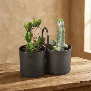 Vase à fleurs suspendu en fer rustique, pot décoratif, porte-bouteille, jardinière pour cuisine, salon, chambre, jardin, ferme - Product Image 4