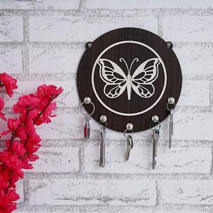 Luxury Butterfly <b>Key</b> Holder <b>Wall</b> Decor Decorative Wooden Metal <b>Key</b> Organizer for Home Entrance - Product Image 3