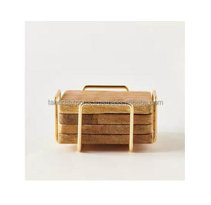 Sous-verres en bois décoration de la maison pour cuisine et table bois d'acacia nouveau Design fantaisie meilleure qualité à la main - Product Image 2