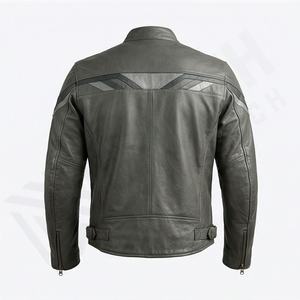 Veste de moto en cuir véritable pour homme de qualité supérieure, nouvelle arrivée, vestes de moto d'hiver, protections amovibles, personnalisables - Product Image 2