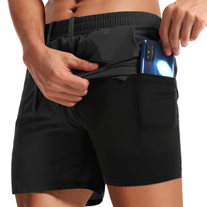 Shorts de bain et de sport pour hommes, style urbain, été, personnalisables, à motif uni, teints, pour la plage et le jogging - Product Image 2