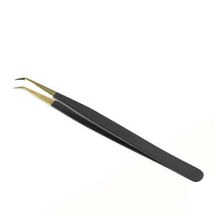 Pinces à cils professionnelles en acier inoxydable de haute qualité avec poignée antistatique confortable et design durable - Product Image 2